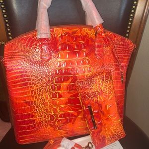 Brahmin LG Spicy Orange Duxbury Set